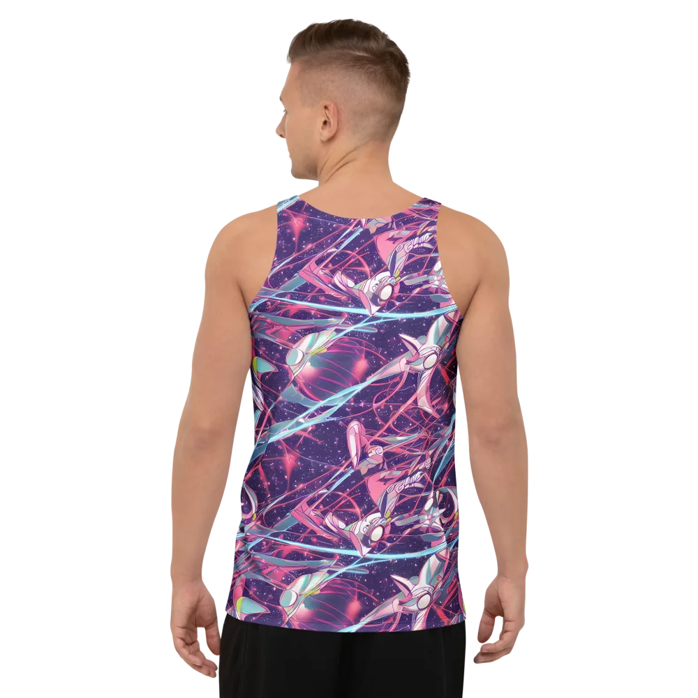 Neo-Tokyo Twirl on Men's Tank Top — Back