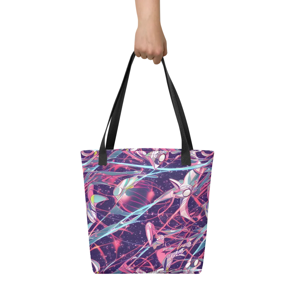 Neo-Tokyo Twirl on Tote Bag — Front