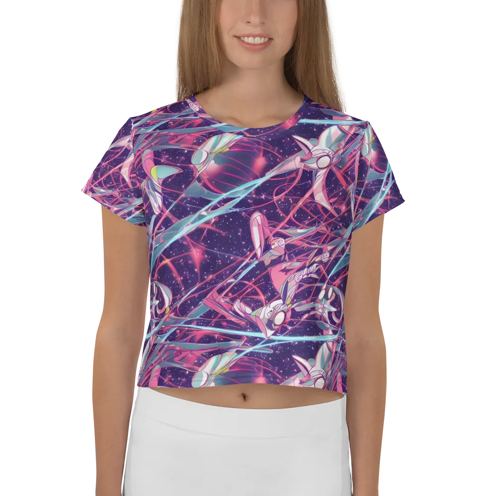 Neo-Tokyo Twirl on Crop Tee — Front
