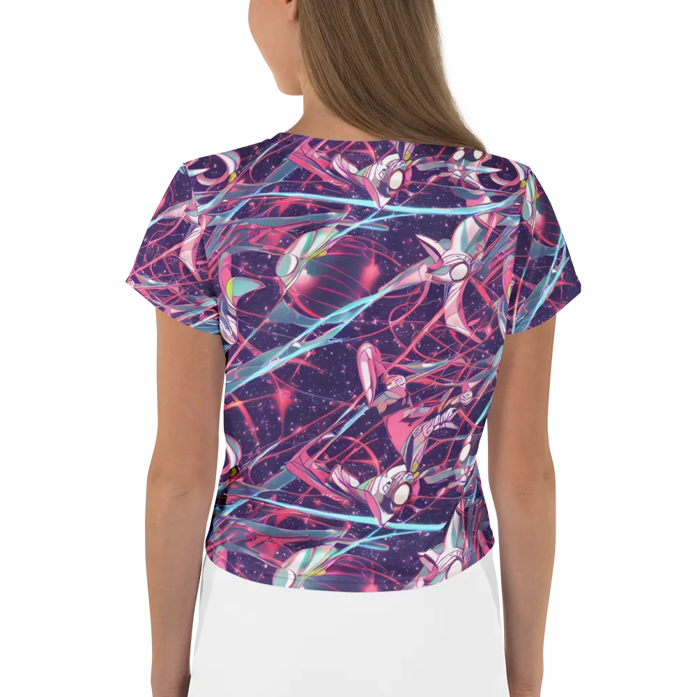 Neo-Tokyo Twirl on Crop Tee — Back