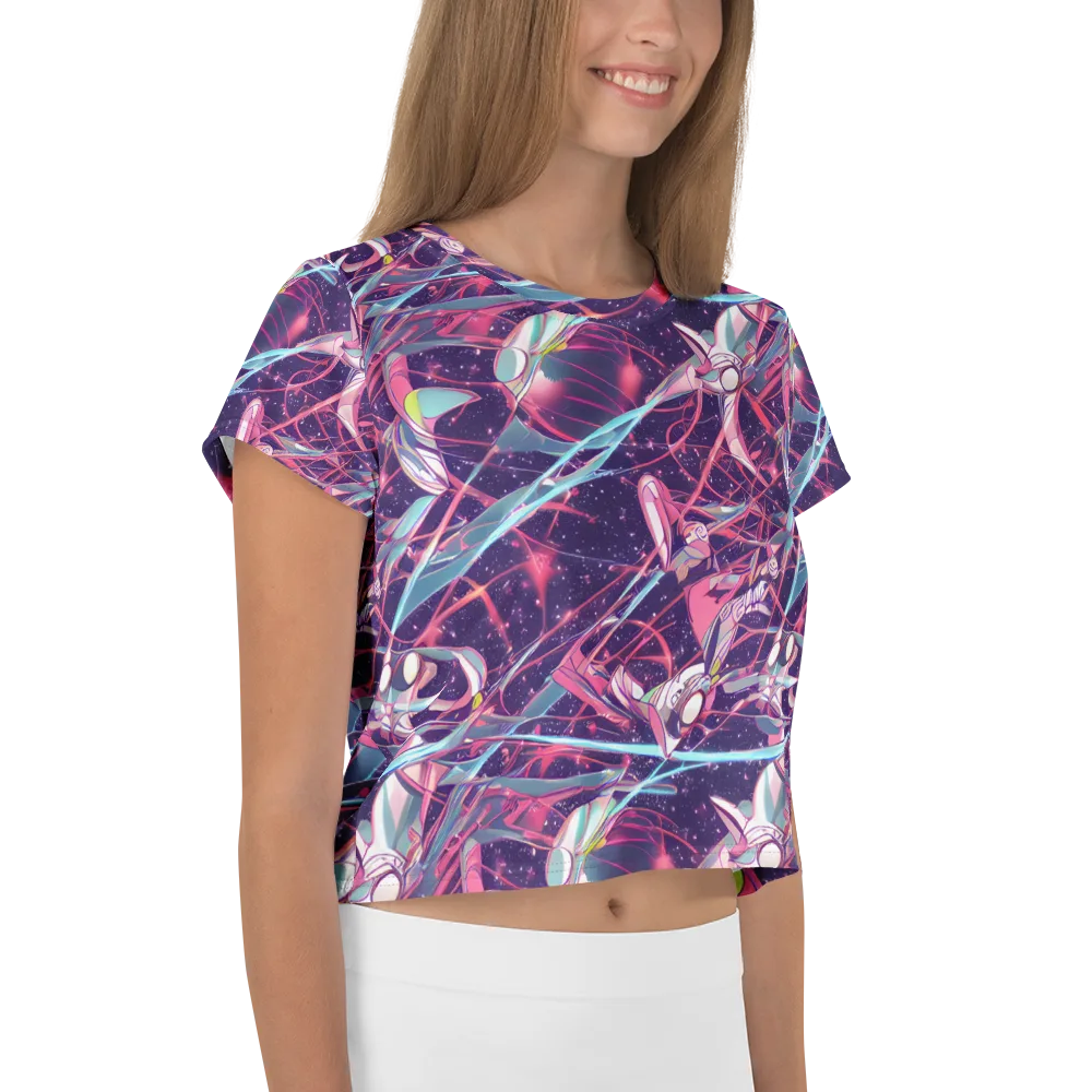 Neo-Tokyo Twirl on Crop Tee — Right