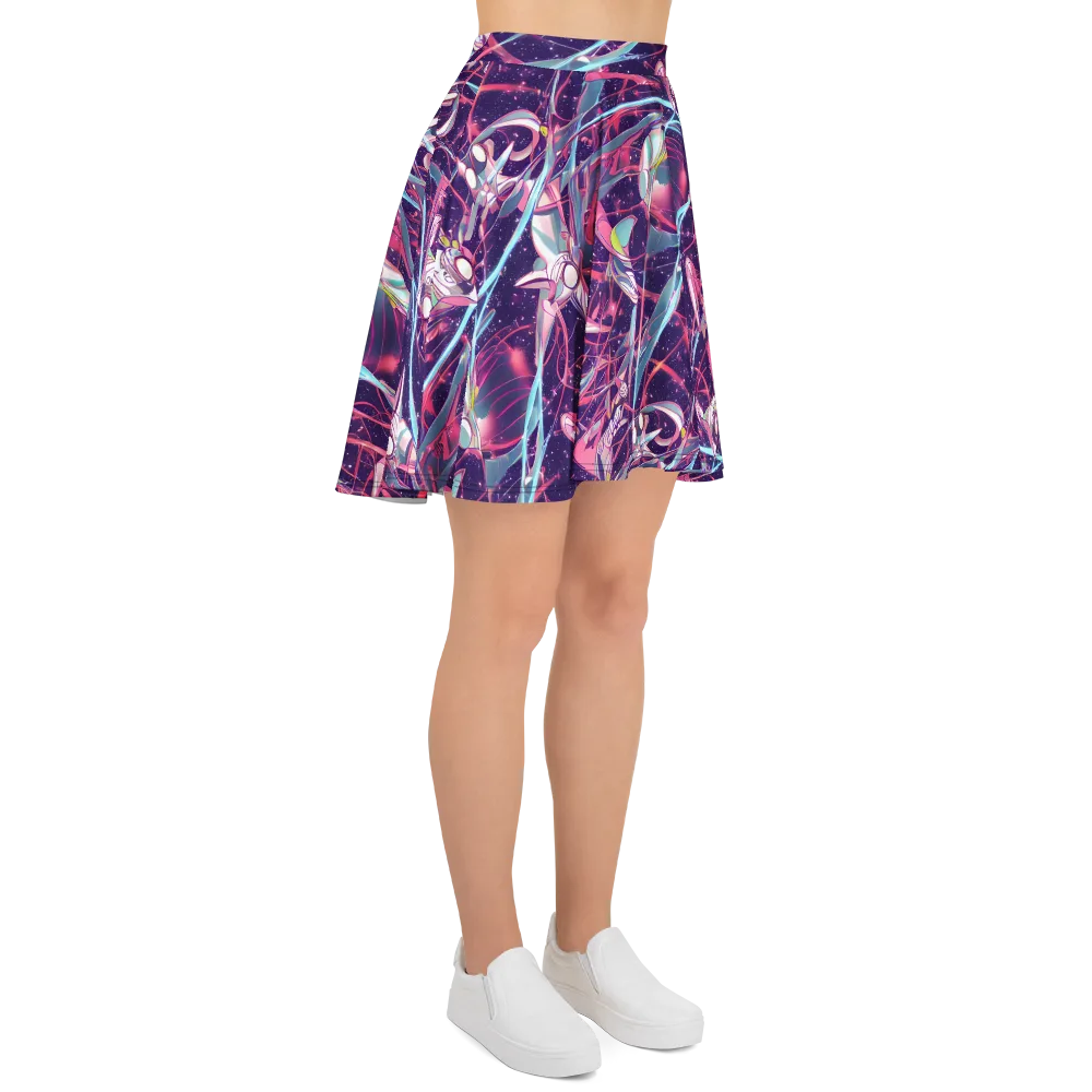 Neo-Tokyo Twirl on Skater Skirt — Right