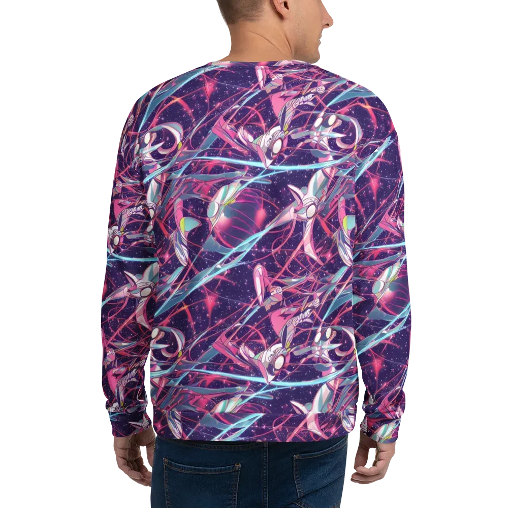 Neo-Tokyo Twirl on Sweatshirt — Back