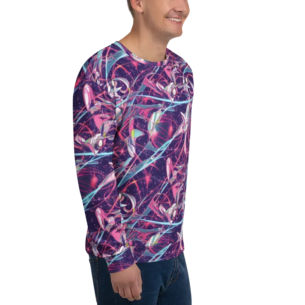 Neo-Tokyo Twirl on Sweatshirt — Right Front