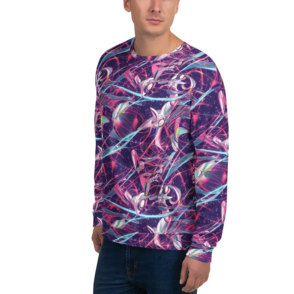 Neo-Tokyo Twirl on Sweatshirt — Left Front