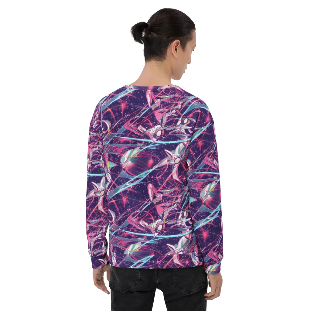 Neo-Tokyo Twirl on Sweatshirt — Back