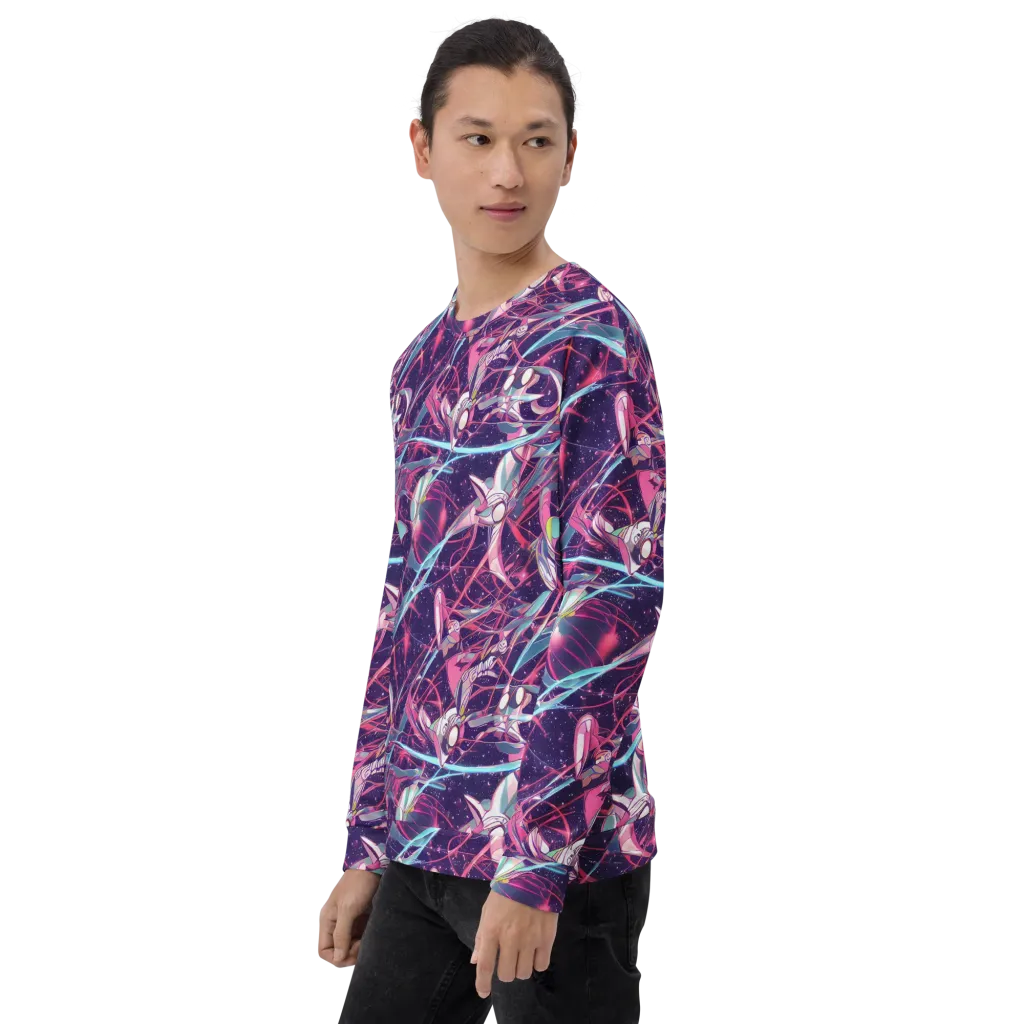 Neo-Tokyo Twirl on Sweatshirt — Left Front