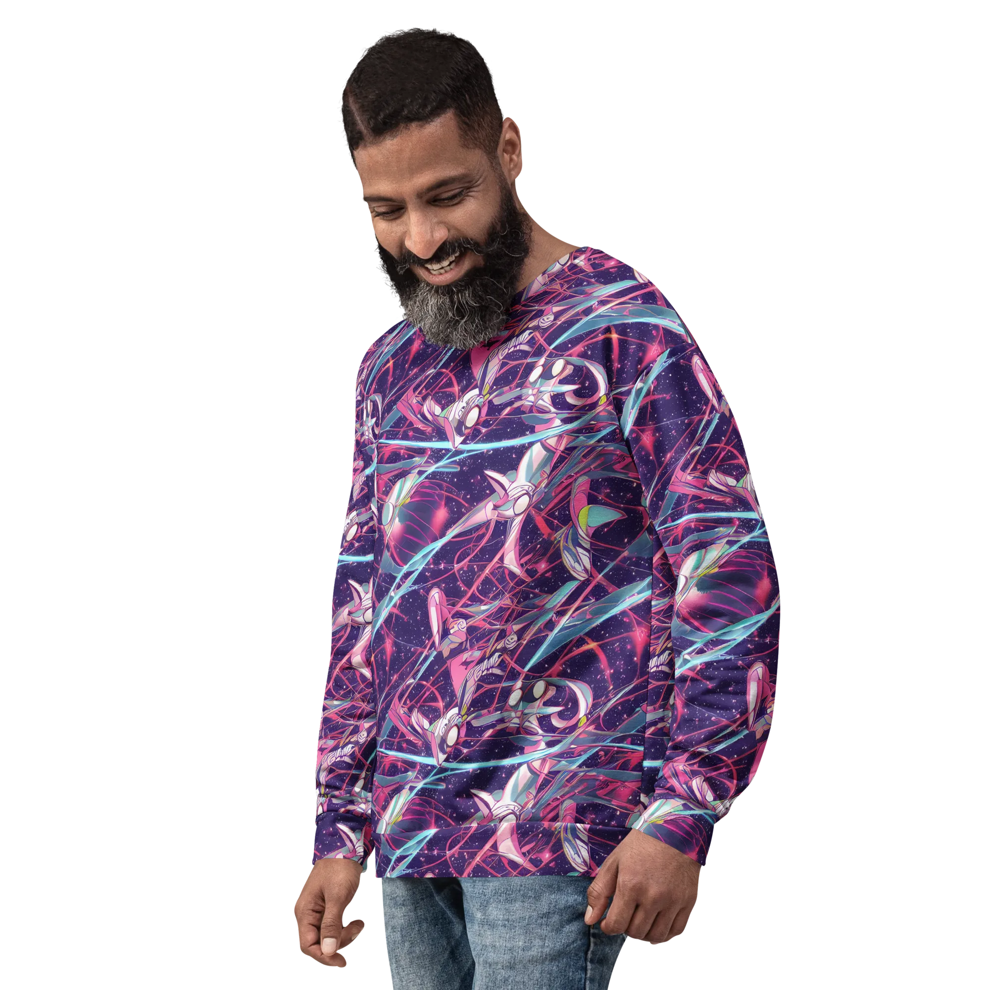 Neo-Tokyo Twirl on Sweatshirt — Left Front