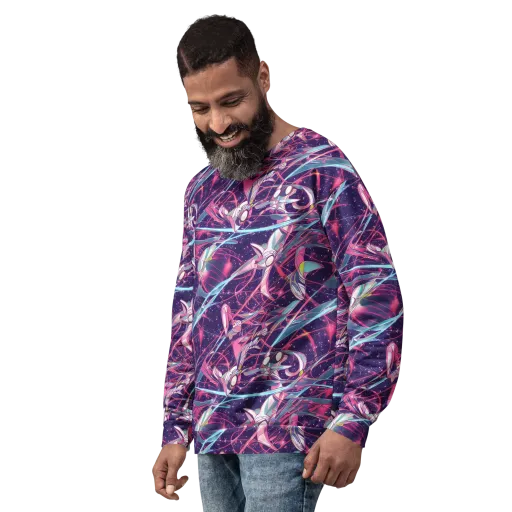 Neo-Tokyo Twirl on a Sweatshirt