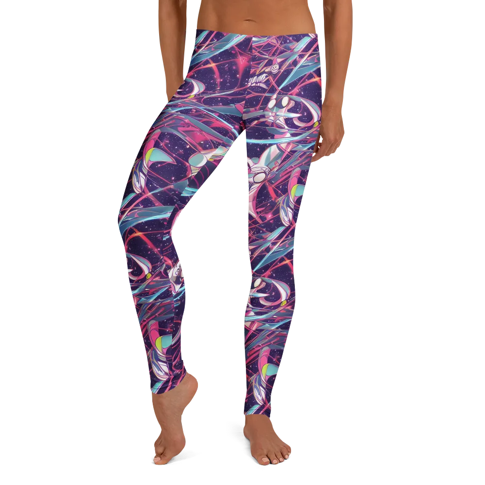 Neo-Tokyo Twirl on Leggings — Front