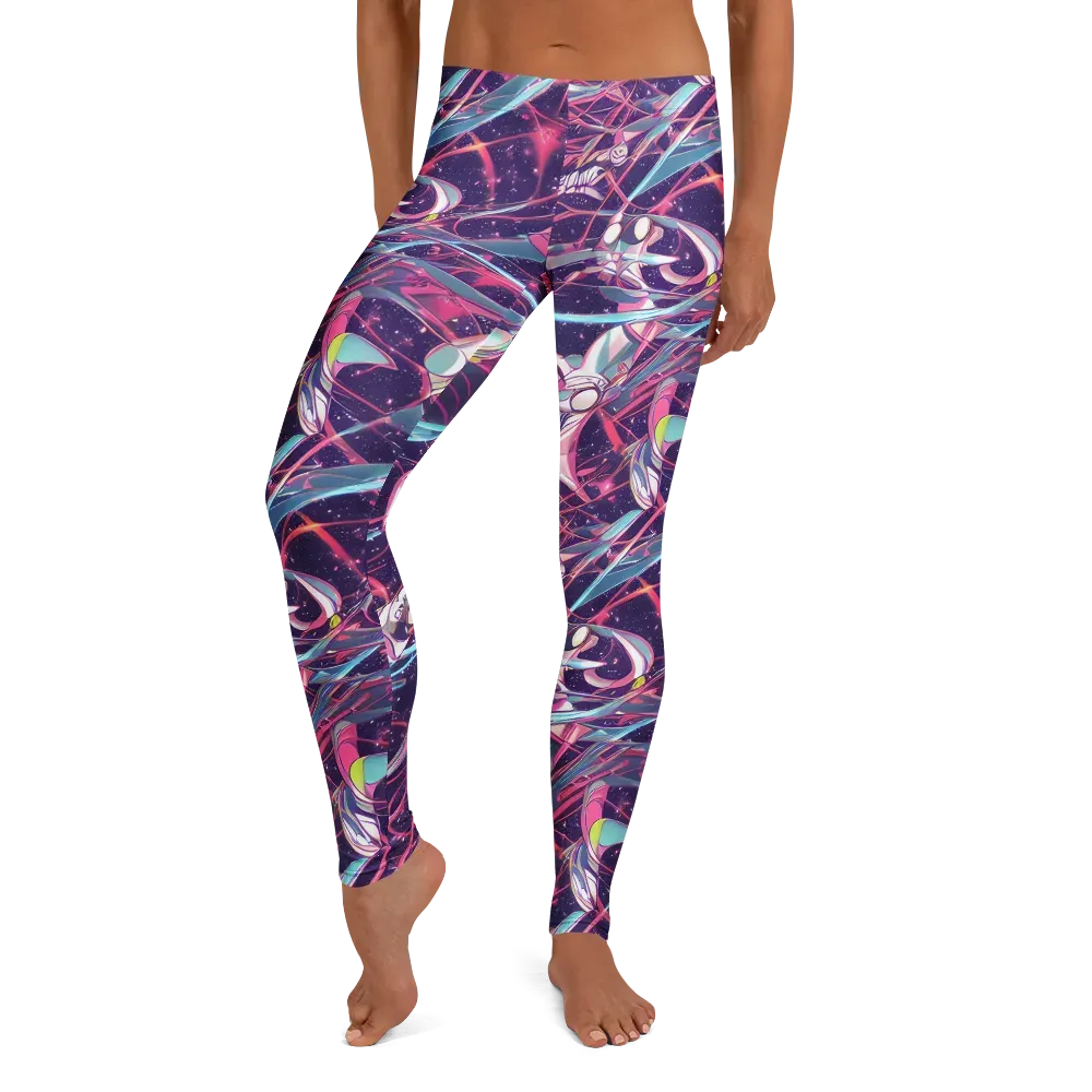 Neo-Tokyo Twirl on Leggings — Front
