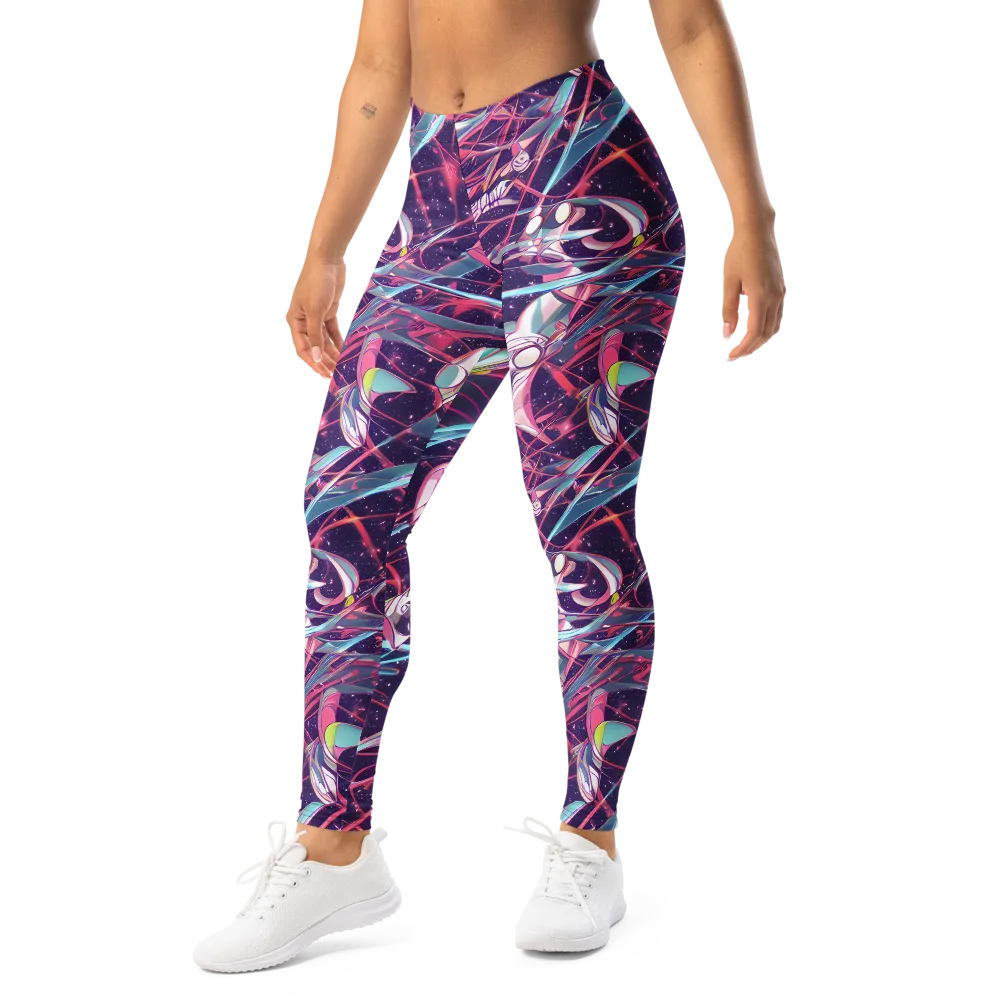 Neo-Tokyo Twirl on Leggings — Left Front