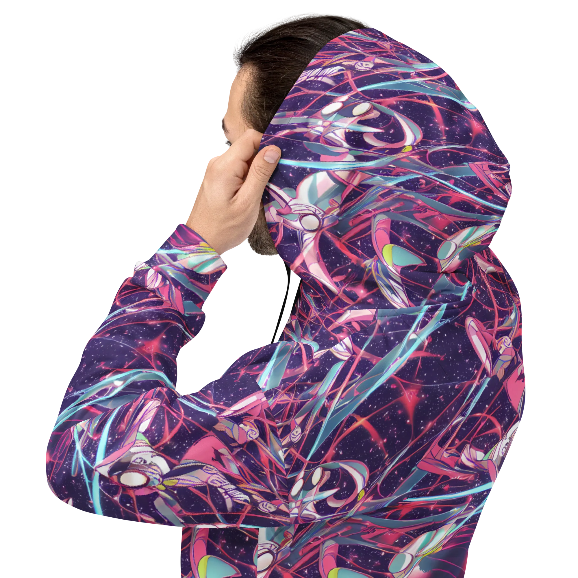 Neo-Tokyo Twirl on Hoodie — Back