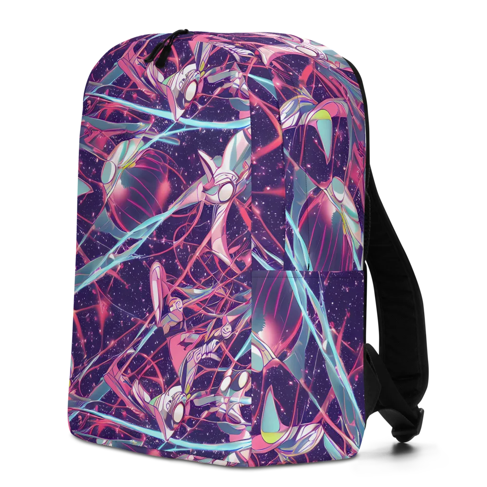 Neo-Tokyo Twirl on Minimalist Backpack — Left