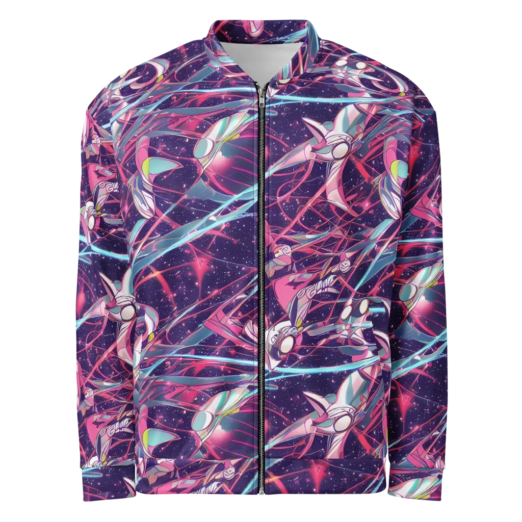 Neo-Tokyo Twirl on Bomber Jacket — Front
