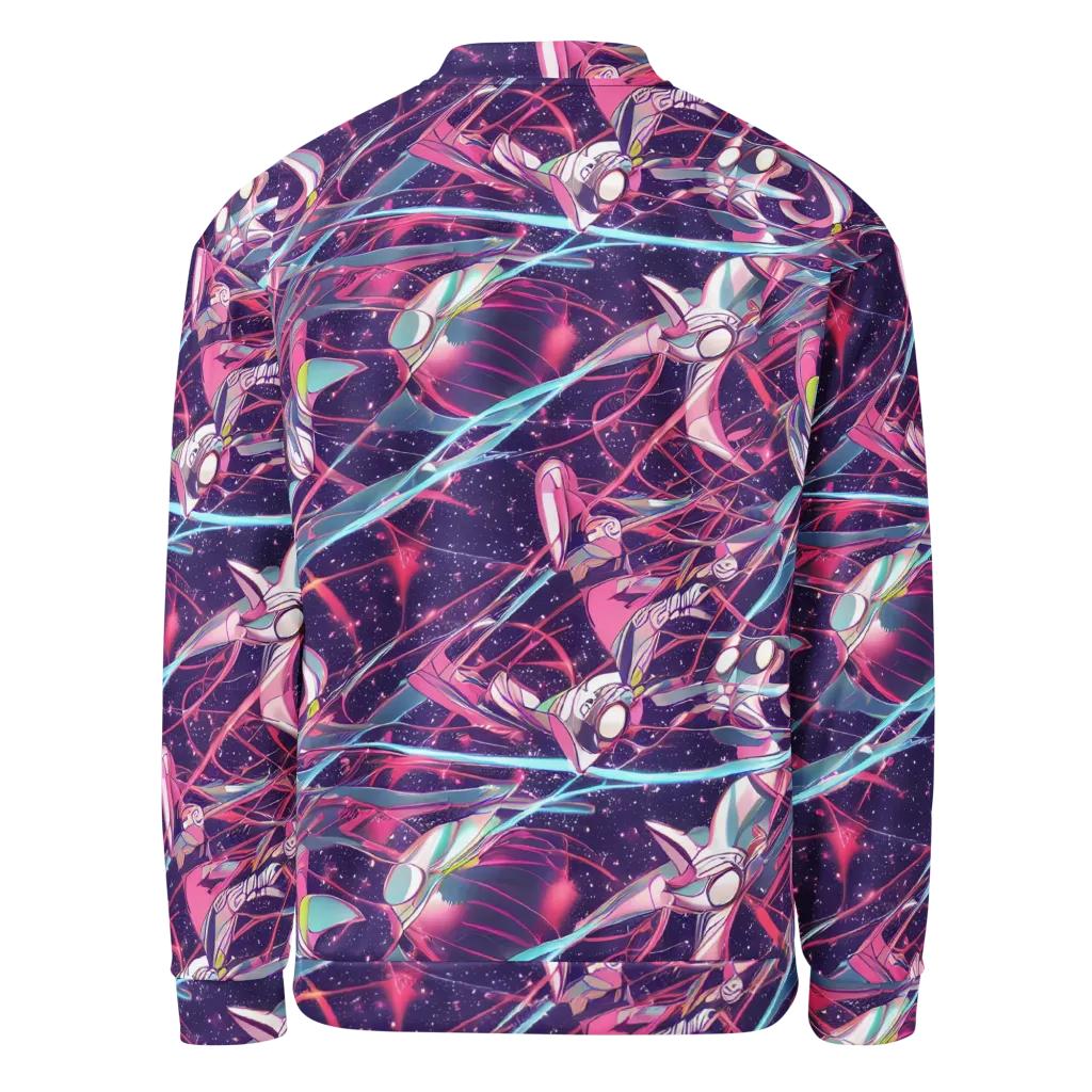 Neo-Tokyo Twirl on Bomber Jacket — Back