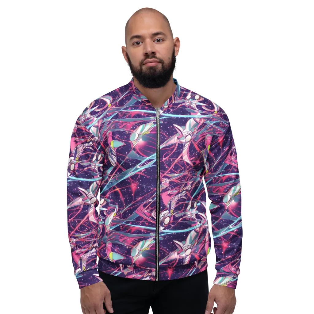 Neo-Tokyo Twirl on Bomber Jacket — Front