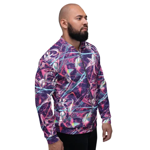 Neo-Tokyo Twirl on a Bomber Jacket