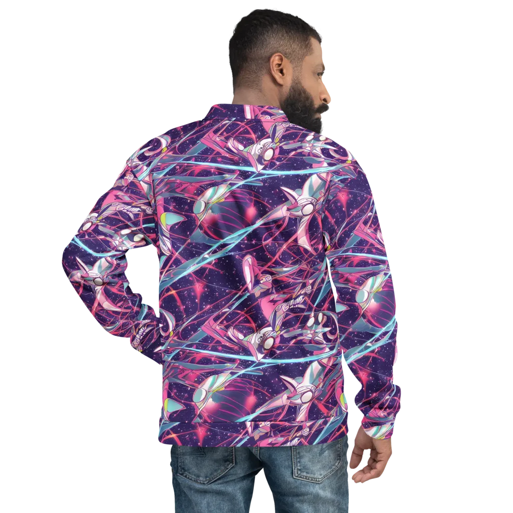 Neo-Tokyo Twirl on Bomber Jacket — Back