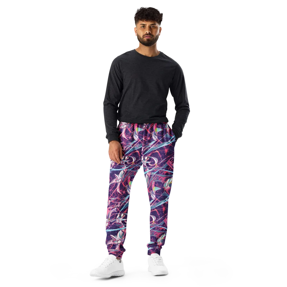 Neo-Tokyo Twirl on Men's Joggers — Front