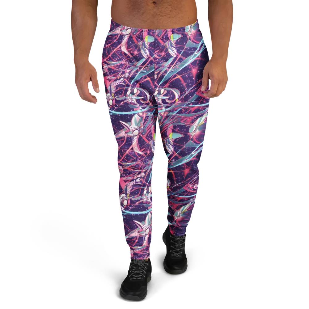 Neo-Tokyo Twirl on Men's Joggers — Front