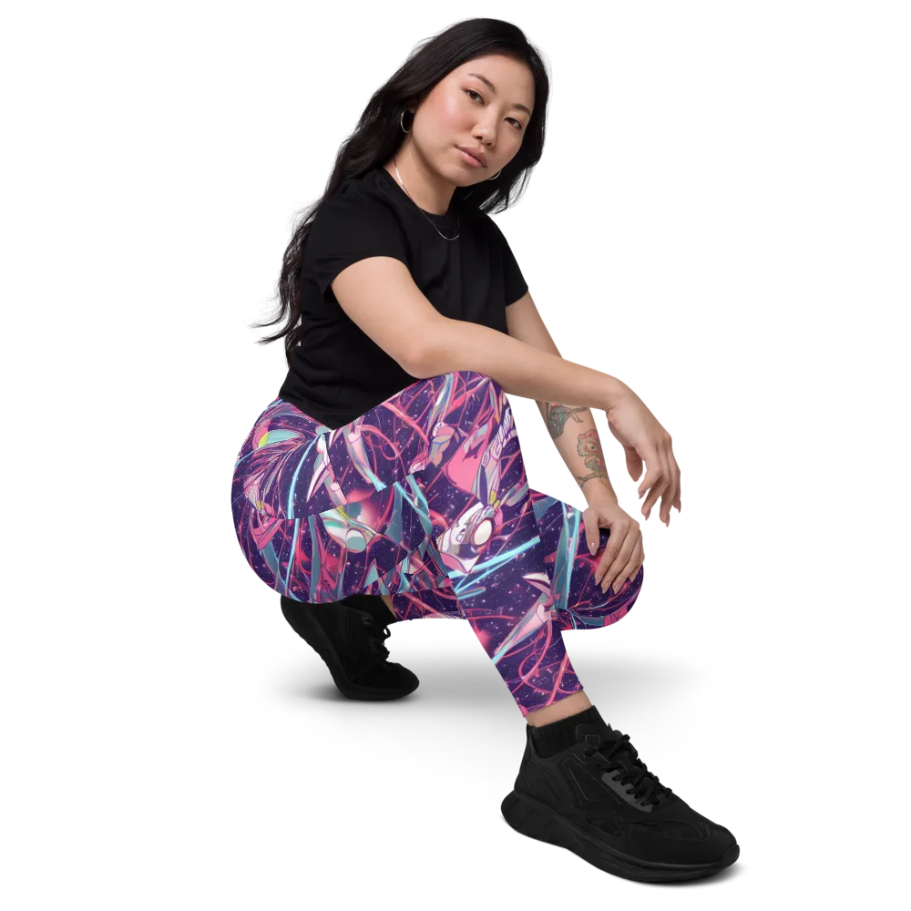 Neo-Tokyo Twirl on Leggings with Pockets — Right Front