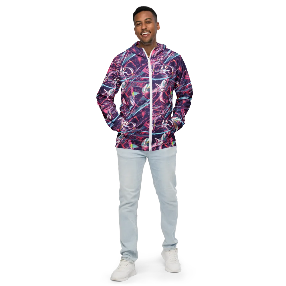 Neo-Tokyo Twirl on Men's Windbreaker — Front