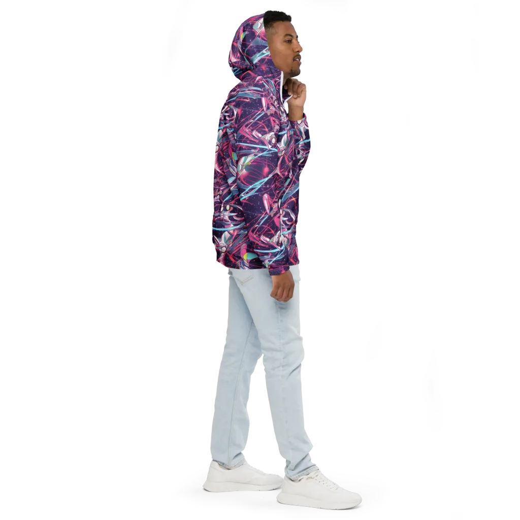 Neo-Tokyo Twirl on Men's Windbreaker — Right