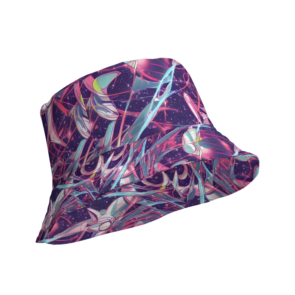 Neo-Tokyo Twirl on Reversible Bucket Hat — Product details Outside