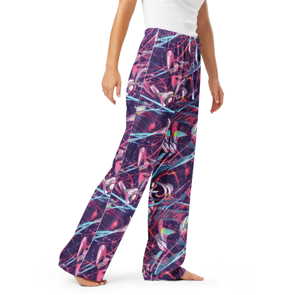 Neo-Tokyo Twirl on Women's Pajama Pants — Right Front