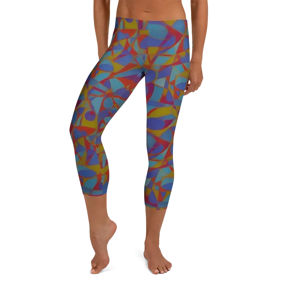 Prism Circuit on Capri Leggings — Front