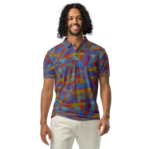 Prism Circuit on a Men's Slim Fit Polo Shirt