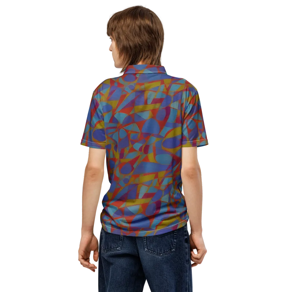 Prism Circuit on Men's Slim Fit Polo Shirt — Back