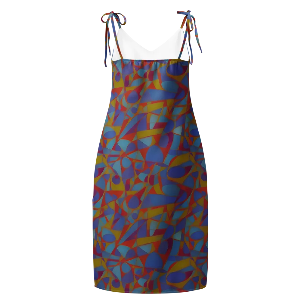 Prism Circuit on Slip Dress — Back