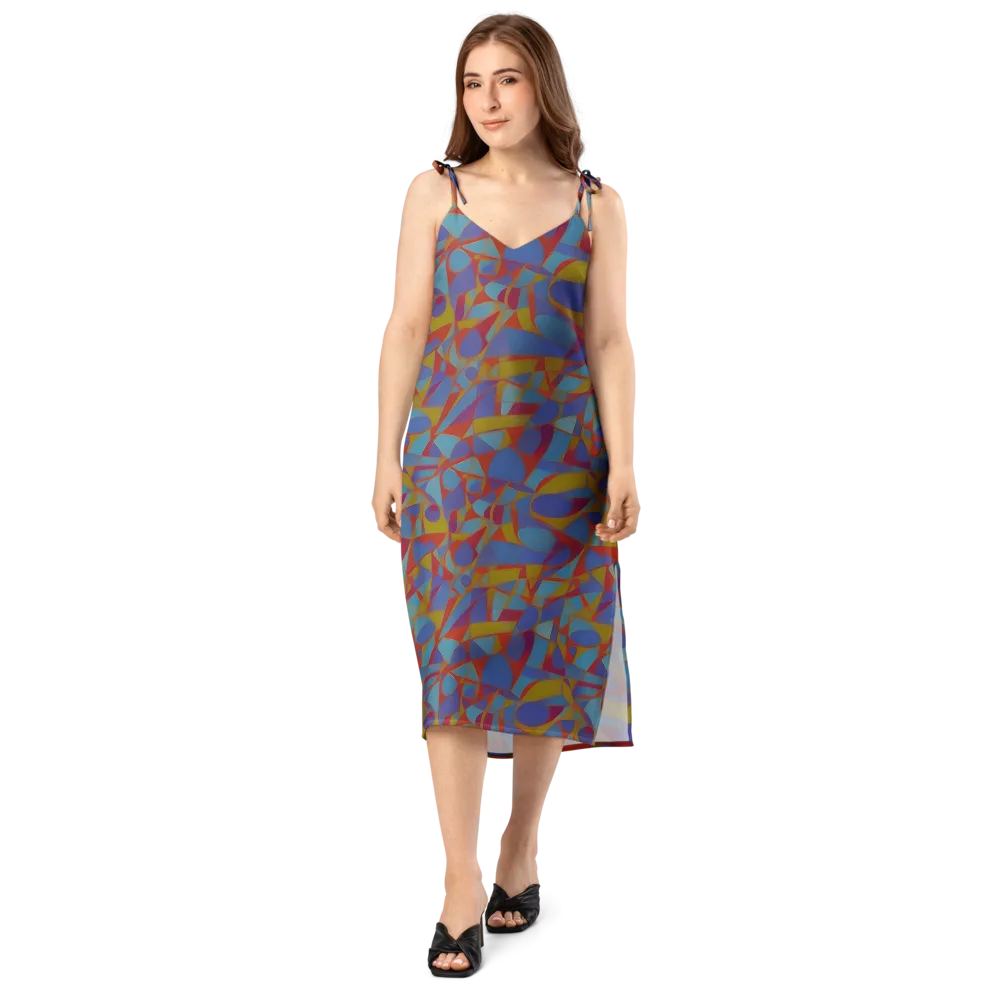 Prism Circuit on Slip Dress — Front