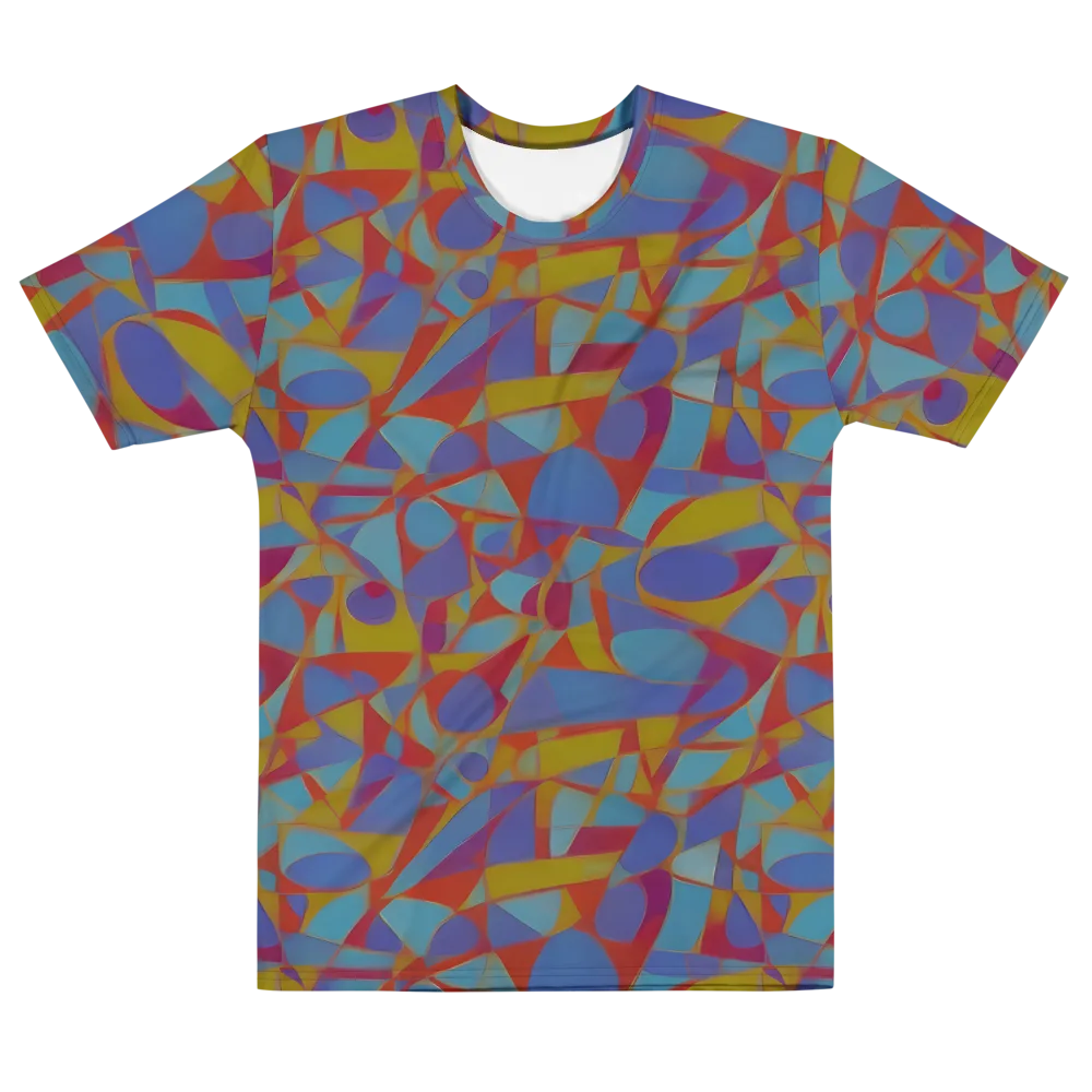 Prism Circuit on Men's Cotton Crew Neck T-Shirt — Front