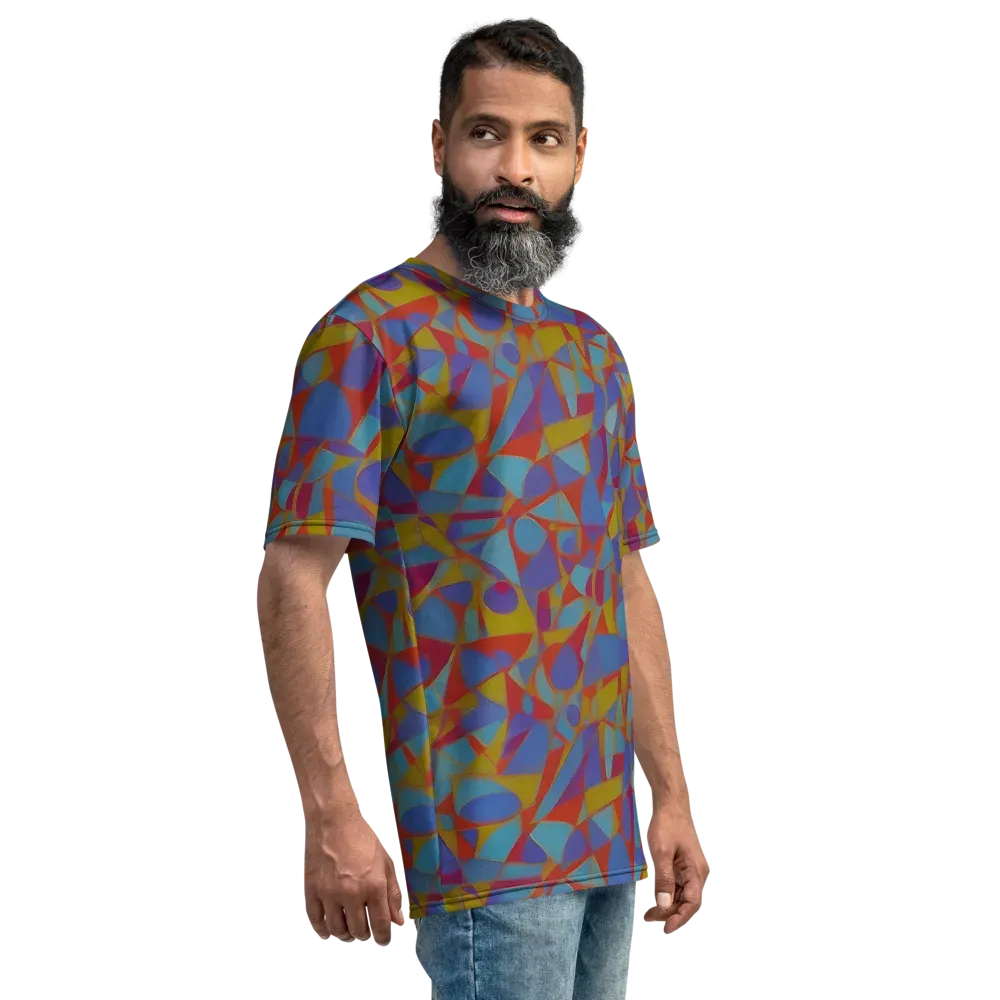 Prism Circuit on Men's Crew Neck T-Shirt — Right