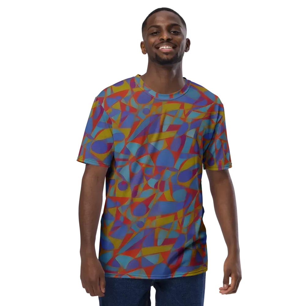 Prism Circuit on Men's Crew Neck T-Shirt — Front