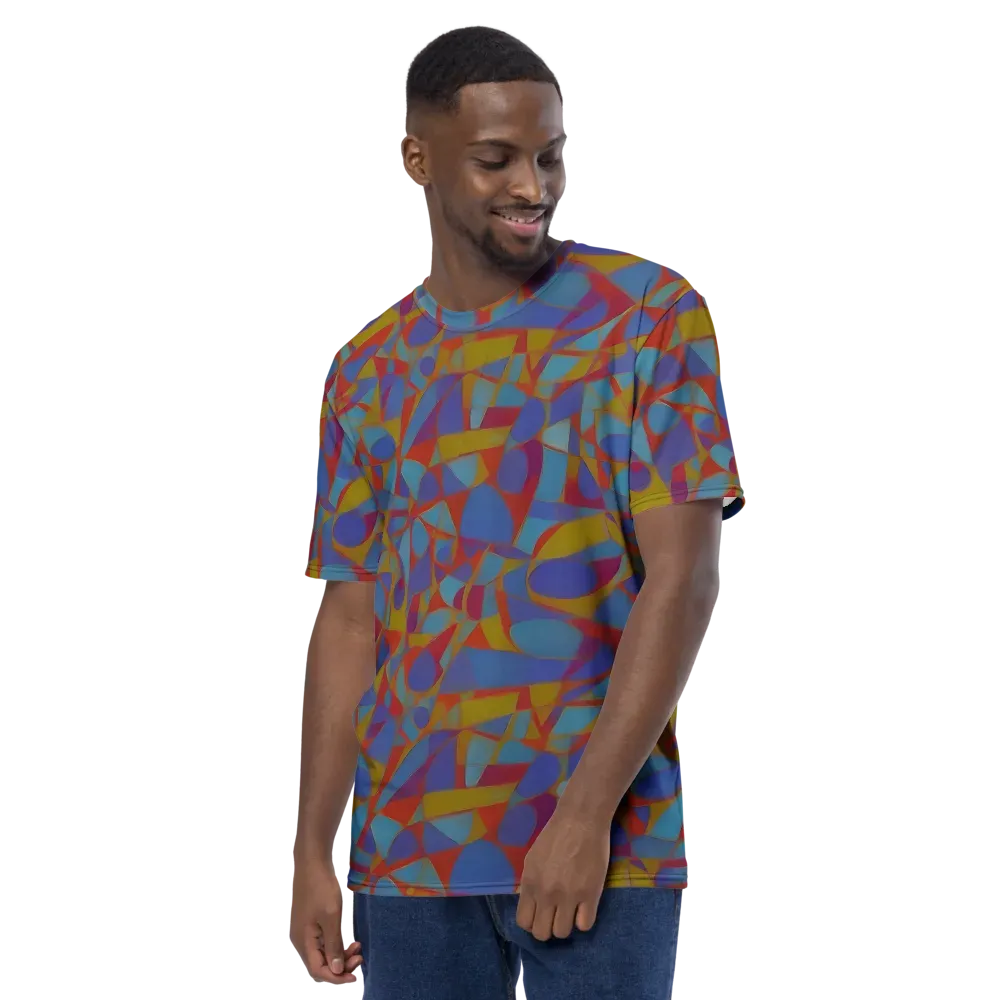 Prism Circuit on Men's Crew Neck T-Shirt — Left
