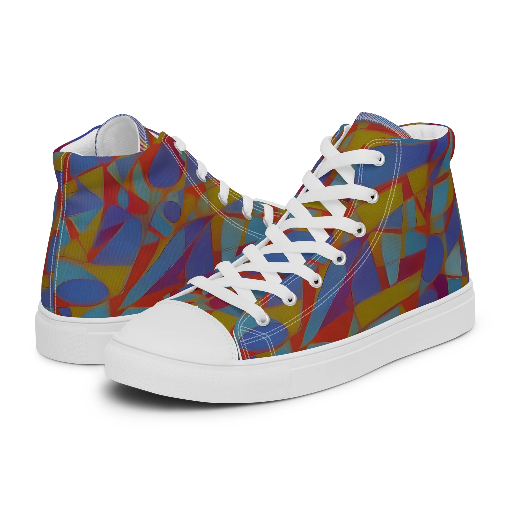 Prism Circuit on Men's High Top Canvas Shoes — Left