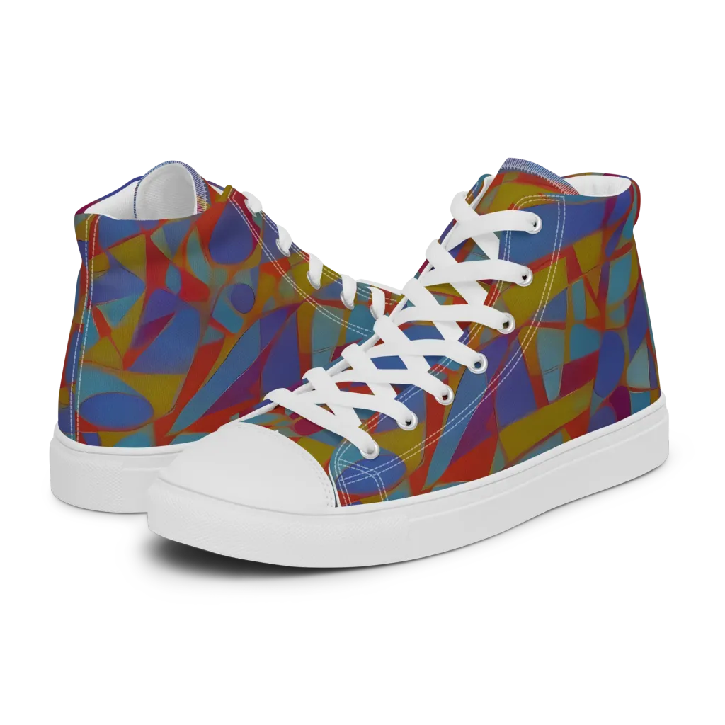 Prism Circuit on Men's High Top Canvas Shoes — Left