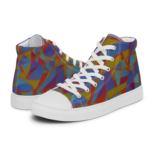 Prism Circuit on a Men's High Top Canvas Shoes