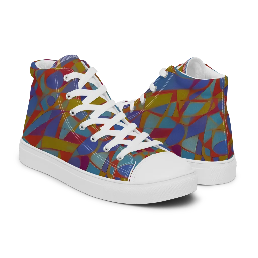 Prism Circuit on Men's High Top Canvas Shoes — Right