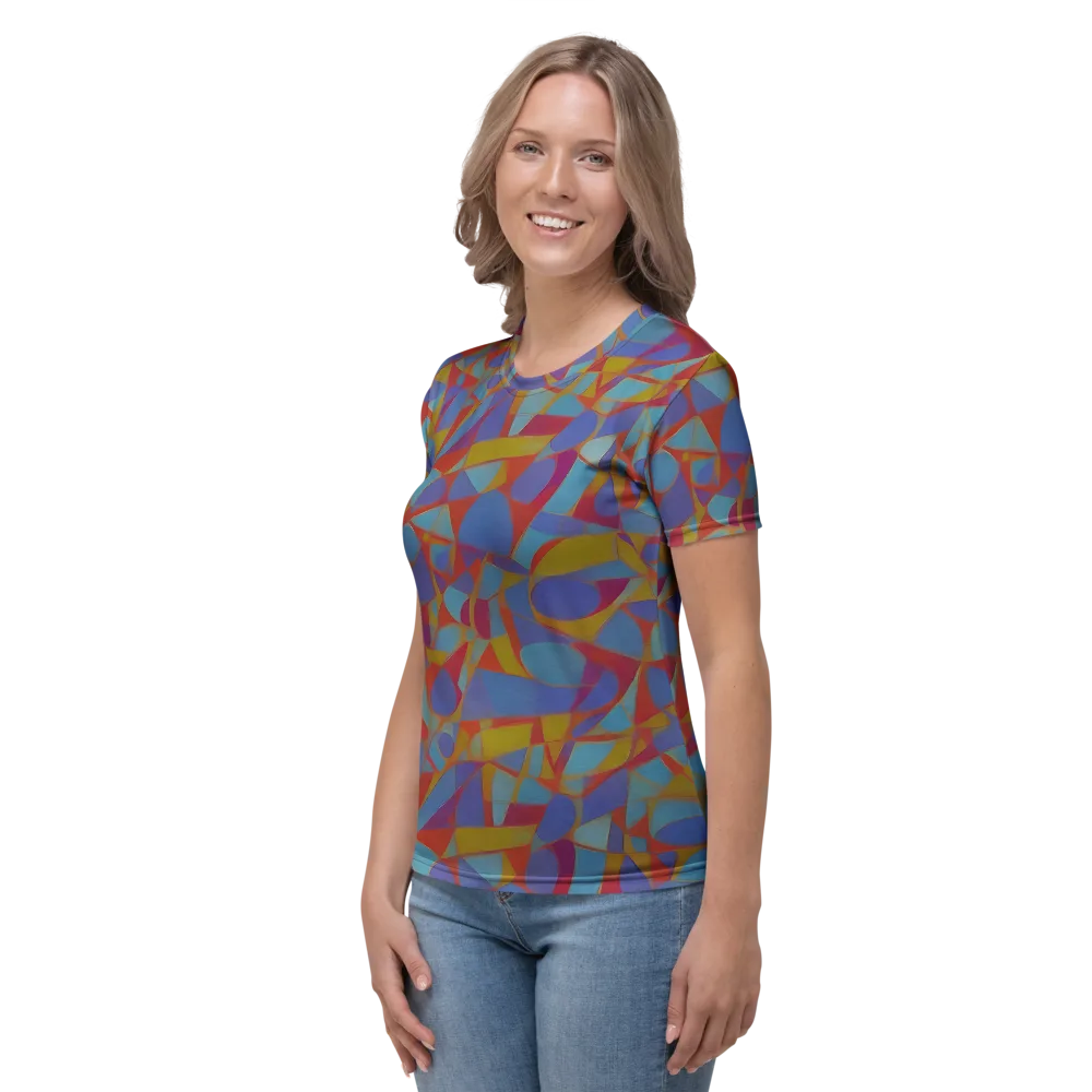 Prism Circuit on Women's Crew Neck T-Shirt — Left