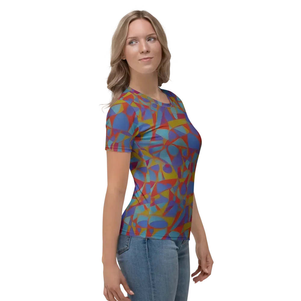 Prism Circuit on Women's Crew Neck T-Shirt — Right