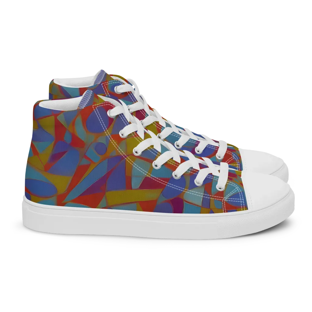 Prism Circuit on Women's High Top Canvas Shoes — Right