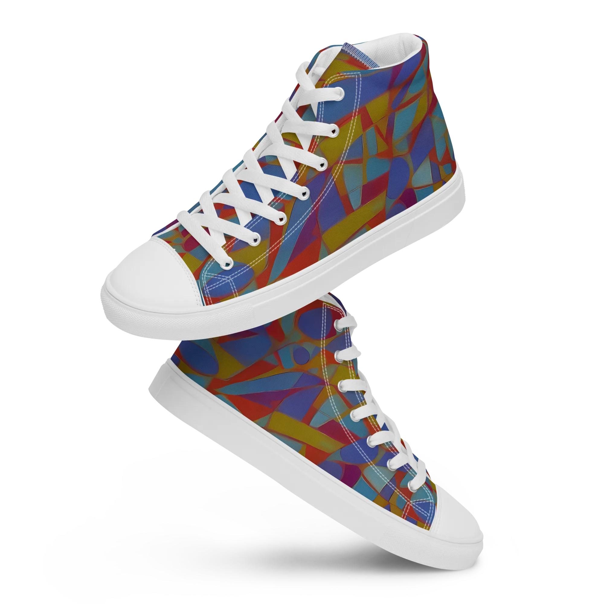 Prism Circuit on Women's High Top Canvas Shoes — Front