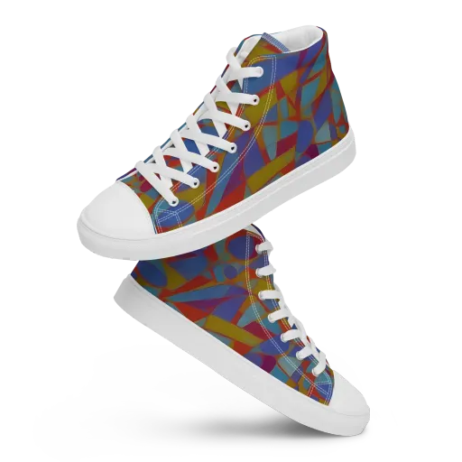 Prism Circuit on a Women's High Top Canvas Shoes