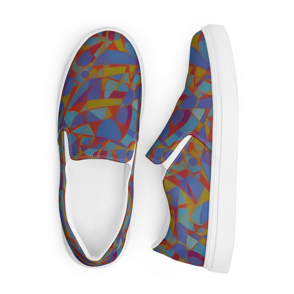 Prism Circuit on Men's Slip-On Canvas Shoes — Front