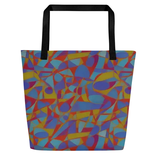 Prism Circuit on a Large Tote Bag W/ Pocket